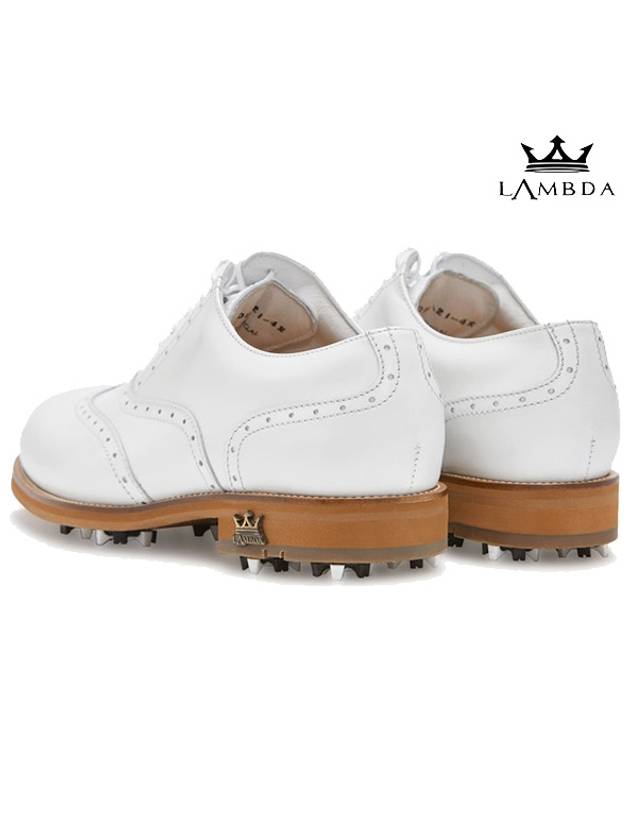 Lambda Classic Golf Shoes Monza V5 All White - LAMBDA - BALAAN 4