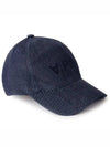 VPC Velvet Logo Denim Ball Cap Blue - A.P.C. - BALAAN 2