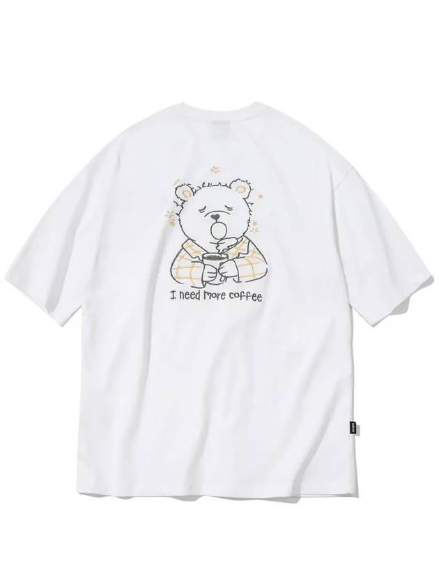 Coffe Bear embroidered short sleeve t-shirt white - CPGN STUDIO - BALAAN 3