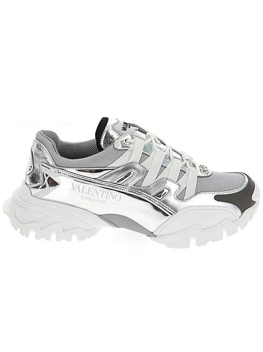 Men's Climbers Low Top Sneakers Silver - VALENTINO - BALAAN 1