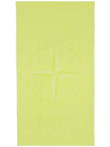 Logo Beach Towel Lemon - STONE ISLAND - BALAAN.