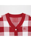 Drew Women s Jacquard Cardigan DF47KC02 RED - DRUH GOLF - BALAAN 3