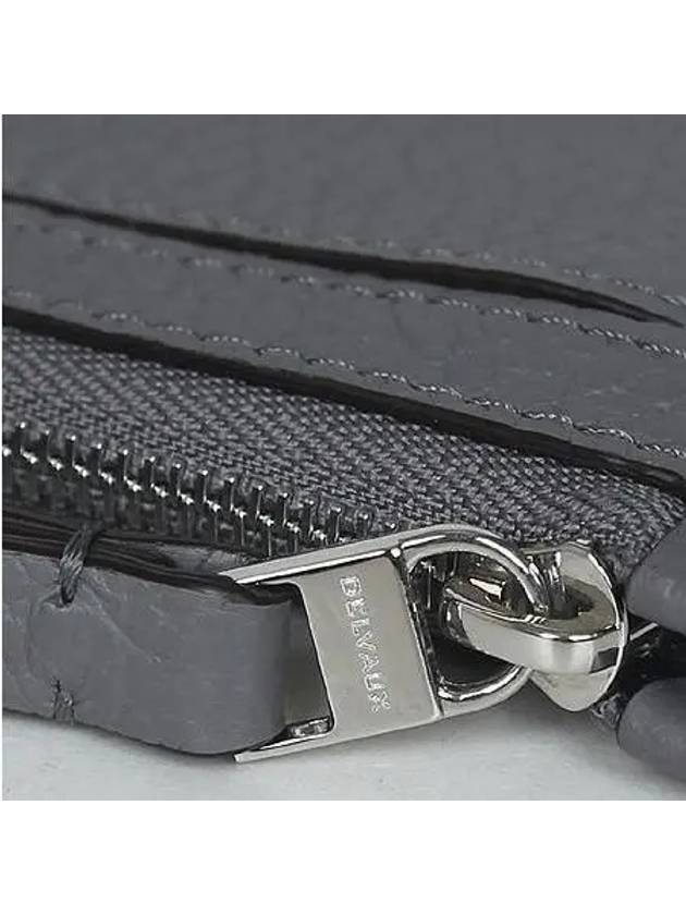 AB0612AQY0 Findi Taurillon gray leather zipper card wallet - DELVAUX - BALAAN 3