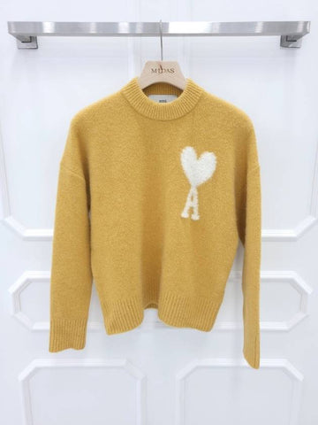 Big heart logo alpaca knit - AMI - BALAAN 1