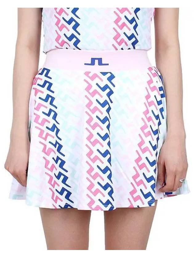 Joline Print A Line Skirt Pink Painted Bridge - J.LINDEBERG - BALAAN 2