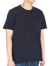 Men's Center Back Striped Short Sleeve T-Shirt Navy - THOM BROWNE - BALAAN 5