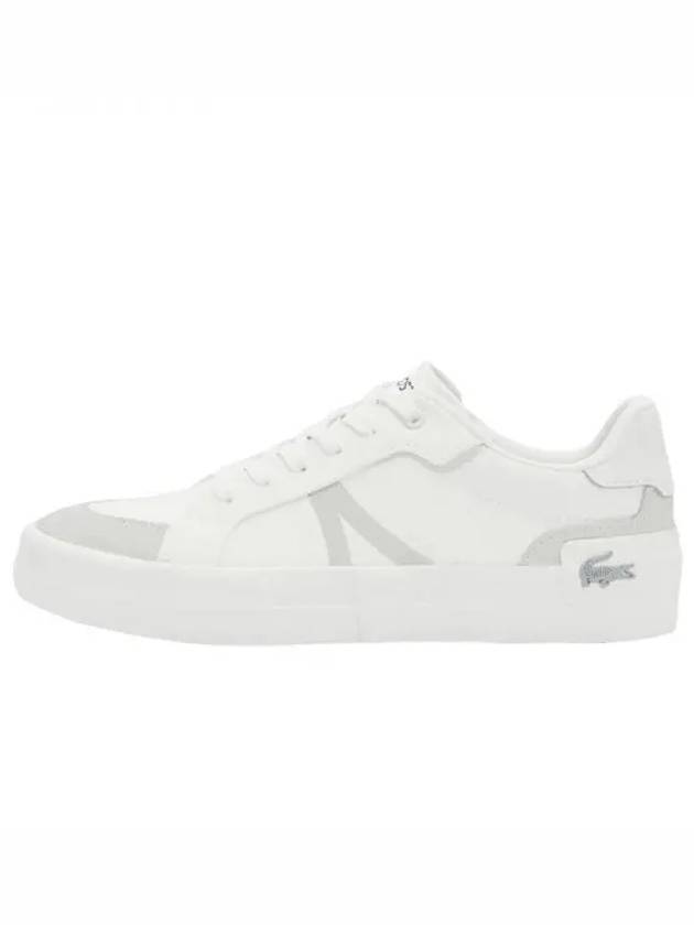 L004 Canvas Low Top Sneakers White - LACOSTE - BALAAN 2