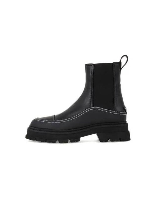 Sea Village Sole Summer Clearance 5 20 5 24 Women Chunky Sole Leather Chelsea Boots Black 270657 - EMPORIO ARMANI - BALAAN 1