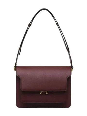 Medium Saffiano Trunk Shoulder Bag Ruby - MARNI - BALAAN 1