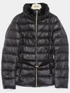 Erno Women'S Claudia Goose Down Natural Fur Padded Jacket Black - HERNO - BALAAN 2