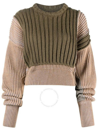 MM6 Maison Margiela Patchwork Chunky Ribbed-Knit Jumper, Size Medium - MAISON MARGIELA - BALAAN 1