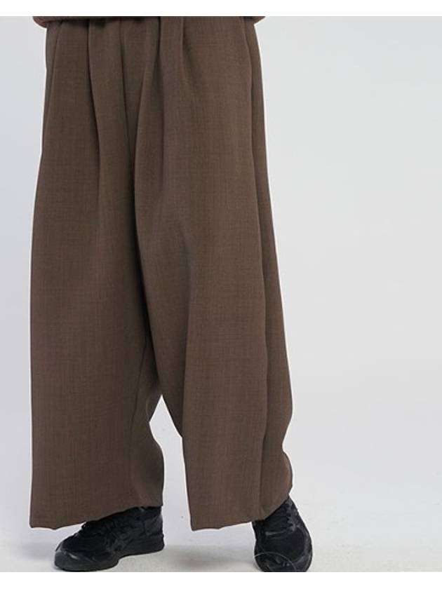 TR Baggy Wide Pants Brown - TENER - BALAAN 1