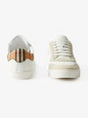 Leather Suede Check Cotton Low Top Sneakers White - BURBERRY - BALAAN 6