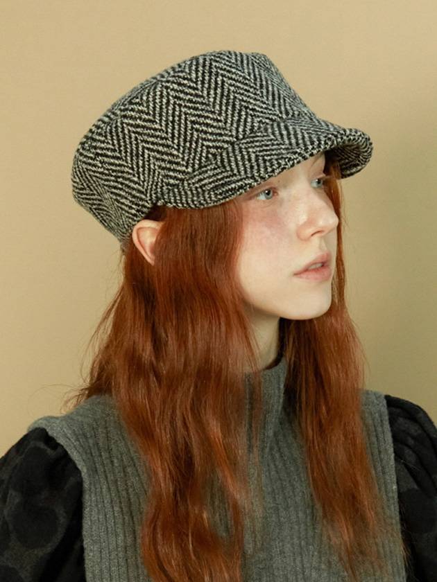 Creamy Cap Herringbone - BROWN HAT - BALAAN 1