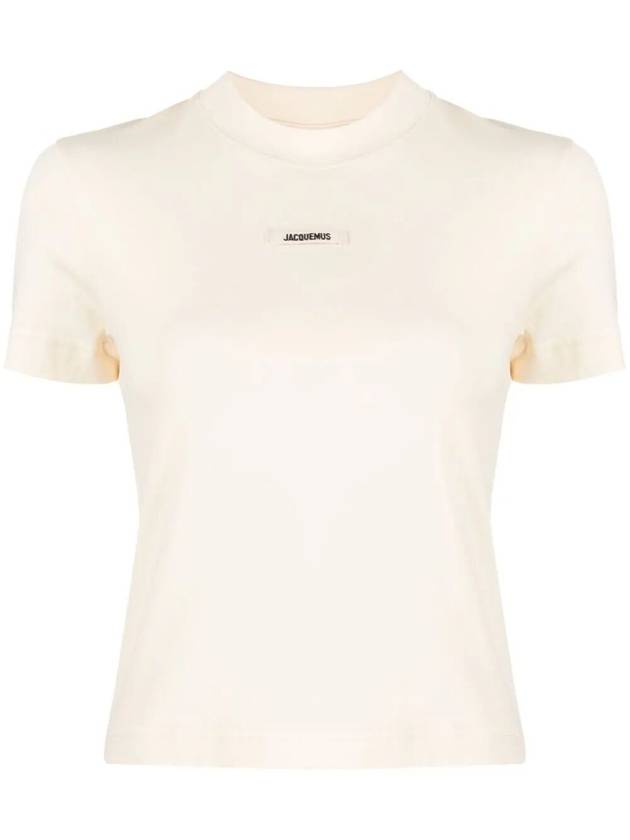 Le Gros Grain Short Sleeve T-Shirt Light Beige - JACQUEMUS - BALAAN 2