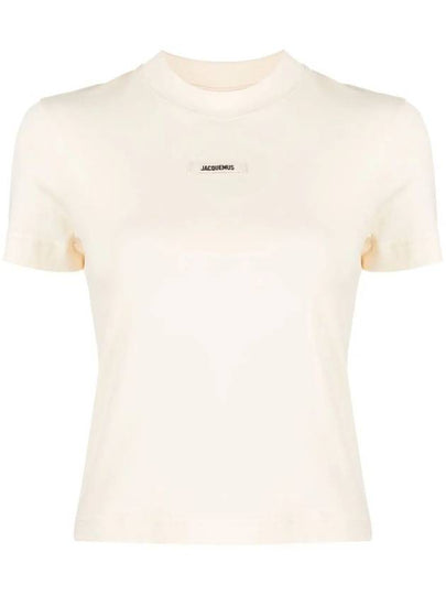 Le Gros Grain Short Sleeve T-Shirt Light Beige - JACQUEMUS - BALAAN 2