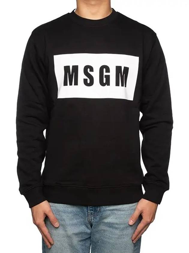 Box Logo Sweatshirt Black 2000MM523 - MSGM - BALAAN 2