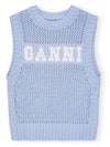 Cotton Rope Vest Poder Blue - GANNI - BALAAN 3