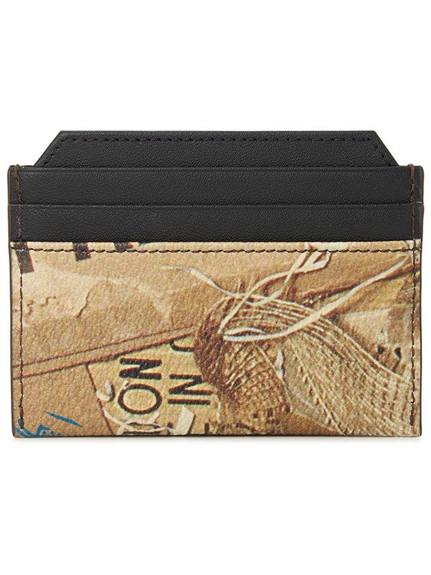 Graphic Print Slim Card Wallet Beige Black - VIVIENNE WESTWOOD - BALAAN 3