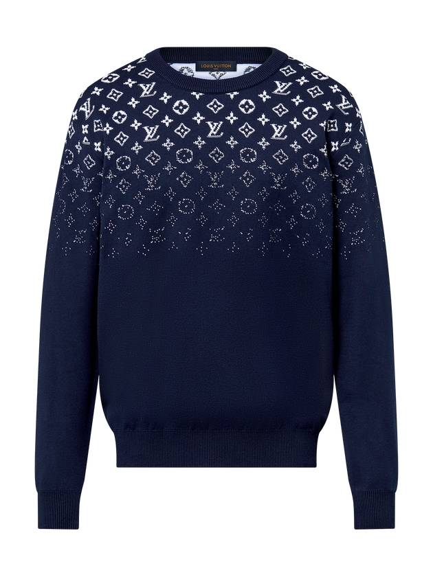 Gradient Cotton Crew Neck Knit Top Navy - LOUIS VUITTON - BALAAN 2