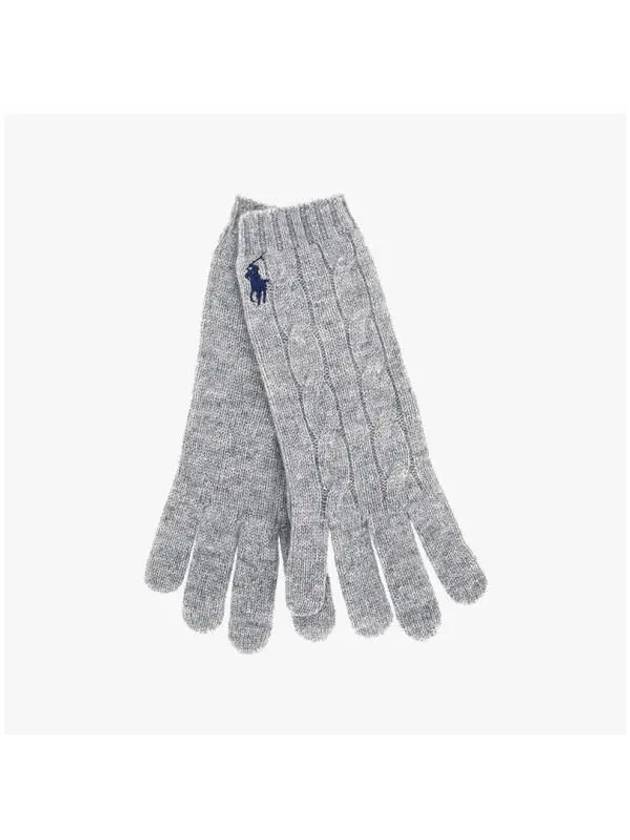 WC0638 057 Pony Cable Knit Gloves - POLO RALPH LAUREN - BALAAN 2