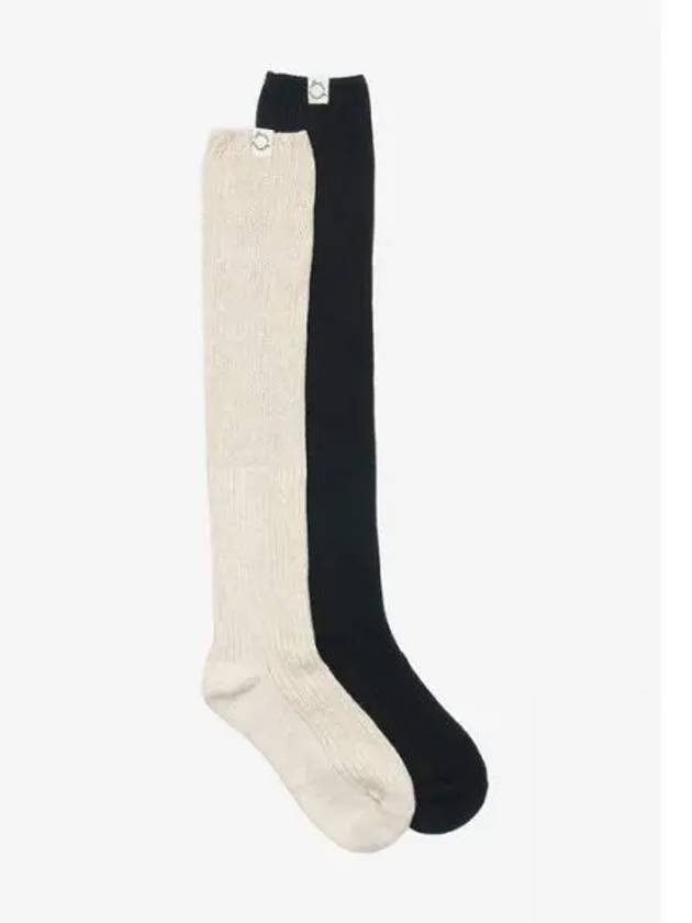 RIBBED LOOSE KNEE SOCKS 4color - BENSIMON - BALAAN 1