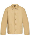 Kerlouan Logo Twill Shirt Jacket Beige - A.P.C. - BALAAN 2