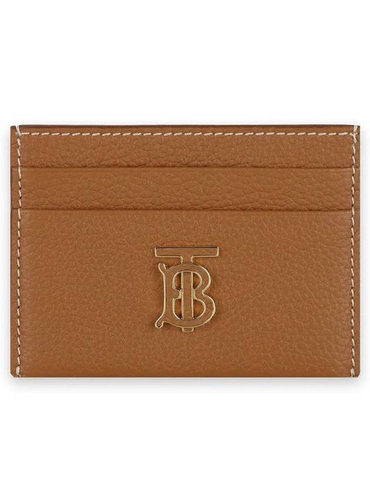 Monogram Logo Leather Card Holder Brown - BURBERRY - BALAAN 2