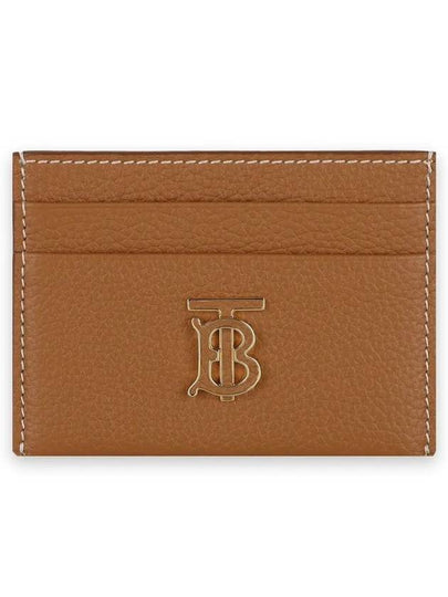 Monogram Logo Leather Card Holder Brown - BURBERRY - BALAAN 2