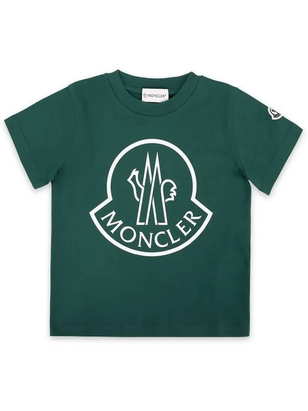 Kids Lettering Logo Patch Short Sleeve Green 8C00005 83907 866 - MONCLER - BALAAN 3