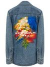 Men s Swaying Flower Denim Long Sleeve Shirt Blue - WOOYOUNGMI - BALAAN 3