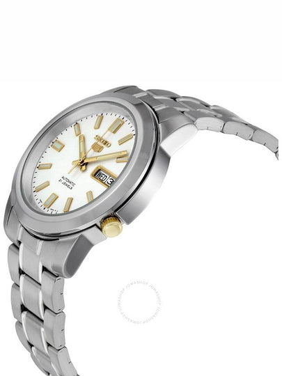 Seiko 5 Automatic Stainless Steel White Dial Men's Watch SNKK07 - SEIKO - BALAAN 2