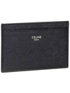 Logo Grain Card Wallet Black - CELINE - BALAAN 3