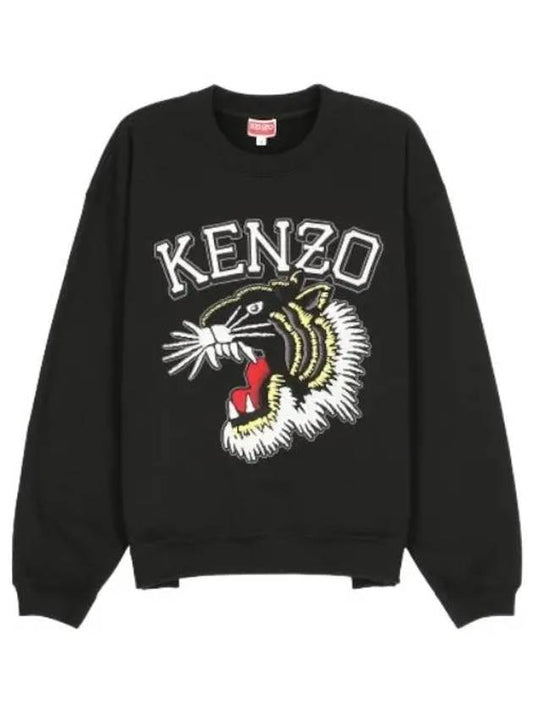 Tiger Bashiki Regular Sweatshirt Black T Shirt - KENZO - BALAAN 1