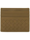 Intrecciato Weaving Card Wallet Brown - BOTTEGA VENETA - BALAAN 3