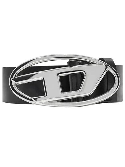 B 1DR D Logo Buckle Leather Belt Black - DIESEL - BALAAN 2