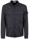 Tela Mock Neck Zip-up Jacket Navy - STONE ISLAND - BALAAN 2