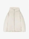 Zipper Hood Padded Down Jacket White - JIL SANDER - BALAAN 2