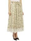 Drawstring Long A-line Skirt Ivory - DIOR - BALAAN 4