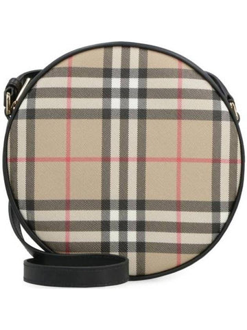 Women's Louise Vintage Check Leather Mini Bag Archive Beige Black - BURBERRY - BALAAN.