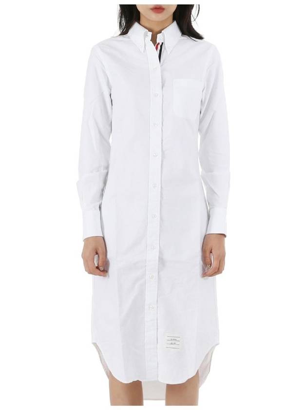 Women's Oxford Classic Shirt Midi Dress White - THOM BROWNE - BALAAN 2