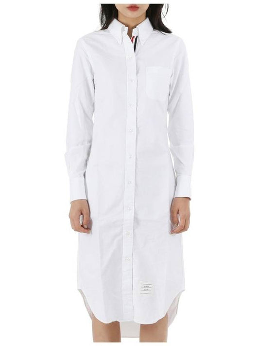 Women's Oxford Classic Shirt Midi Dress White - THOM BROWNE - BALAAN 2