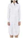 Women's Oxford Classic Shirt Midi Dress White - THOM BROWNE - BALAAN 3