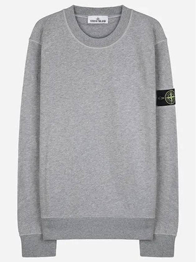 Compass Patch Cotton Sweatshirt Melange Grey - STONE ISLAND - BALAAN 2