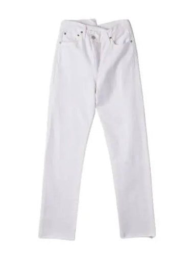 A Goldie Criss Cross Denim Pants White - AGOLDE - BALAAN 1