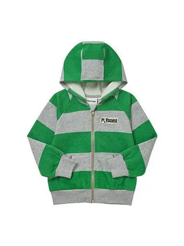 2372014375 Striped junior hooded zip up 1136784 - MINI RODINI - BALAAN 1