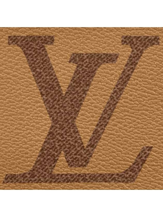 LV Big Logo Side-Up Monogram Grain Leather Card Wallet Brown - LOUIS VUITTON - BALAAN 6