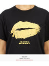 Lips Embroidered Logo Short-Sleeved T-Shirt Black - ISABEL MARANT - BALAAN 11