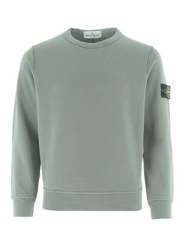 Kids Garment Dyed Logo Wappen Patch Sweatshirt Grey - STONE ISLAND - BALAAN 1