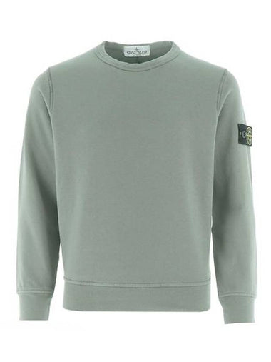 Kids Garment Dyed Logo Wappen Patch Sweatshirt Grey - STONE ISLAND - BALAAN 1